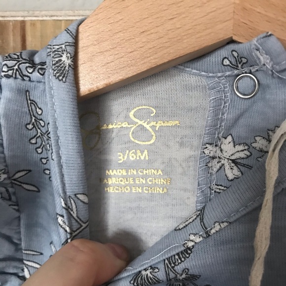 Jessica Simpson Dusty Blue Coverall/Headband Set - Picture 6 of 12